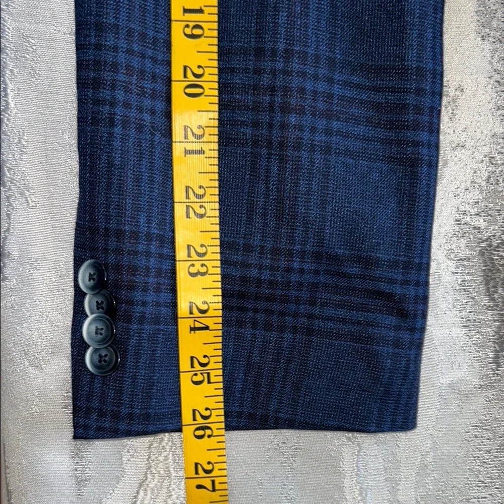 Ben Sherman Dark Blue Checkered Blazer